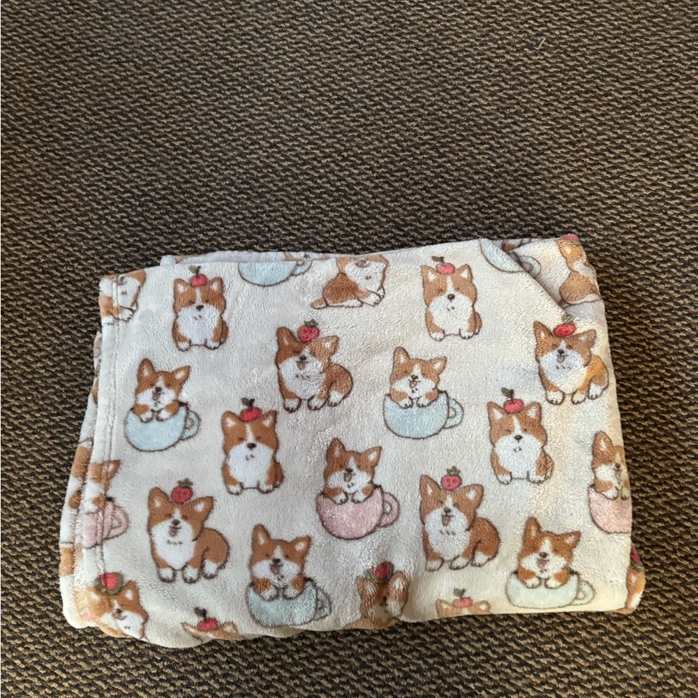 Adorable Corgi Print Kids Blanket